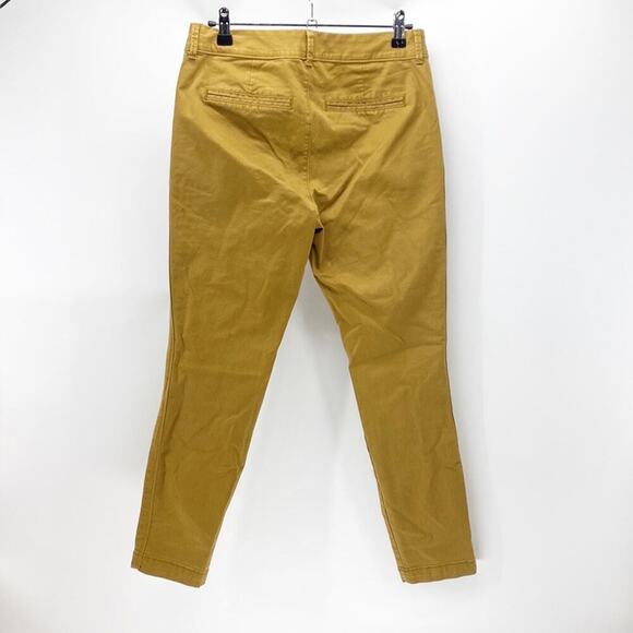 Old Navy Pixie Pant Stretch Ankle Chino Ochre Brown with tuxedo stripe on side - Picture 7 of 10